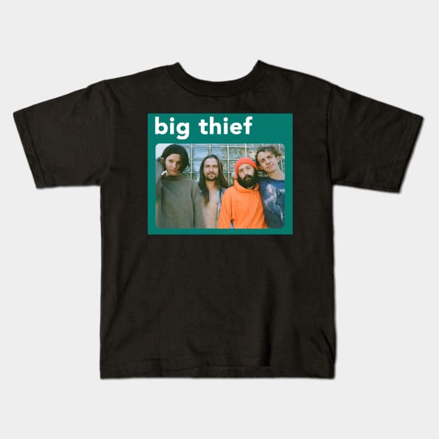 4 Man Big Thief Kids T-Shirt by sapstudio design